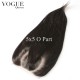 5x5  Straight O Part Lace Closure ,Natural Color,Brazilian Human Virgin Hair C part closure